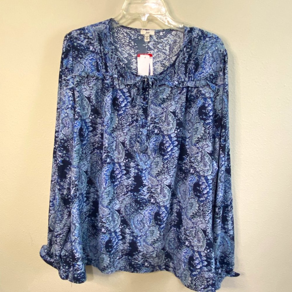NWT Peasant top, Parisian paisely print by: Joie *only XXL available